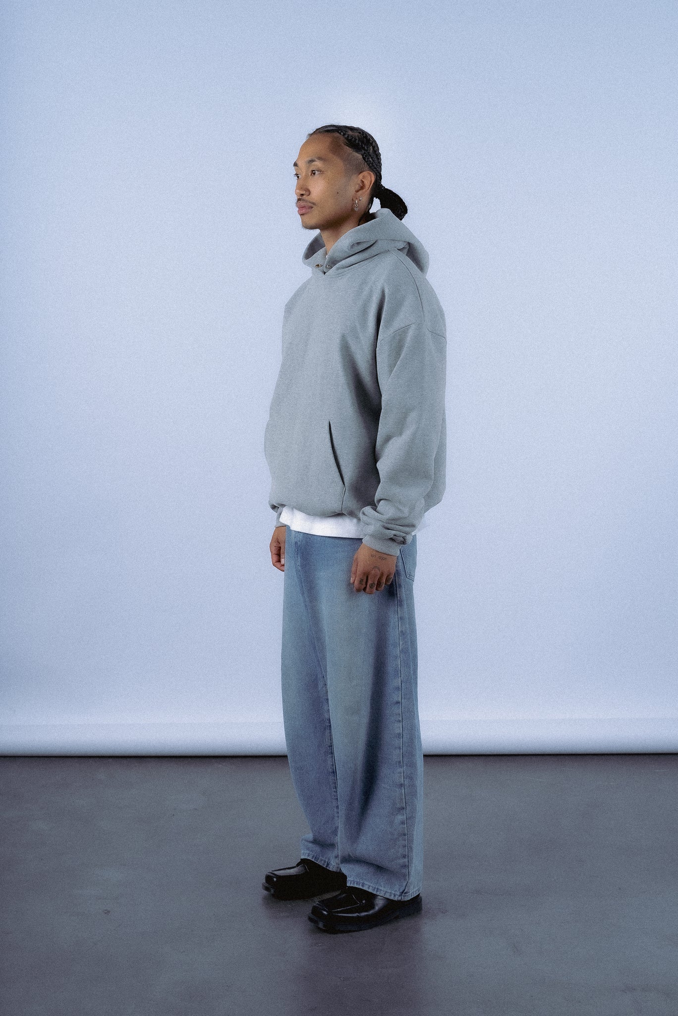 The Plains Hood - Stone Grey